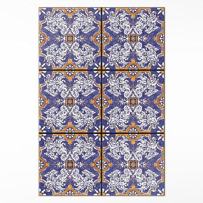 Dywan winylowy Stylowe płytki z roślinnymi ornamentami