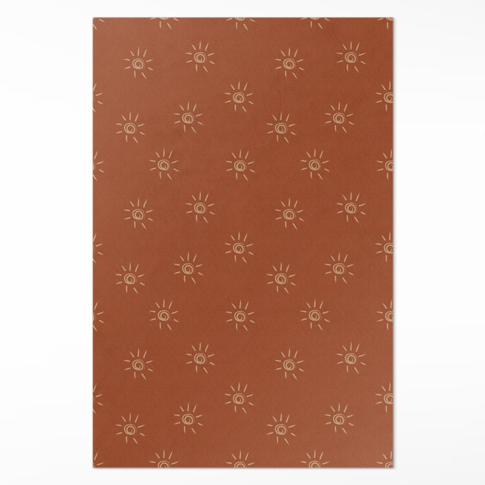 Dywan winylowy Wzór w słońca styl boho vintage