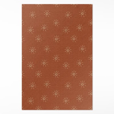 Dywan winylowy Wzór w słońca styl boho vintage