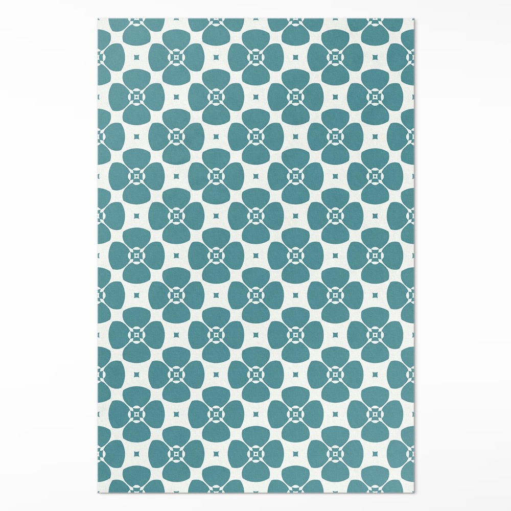 Dywan winylowy Kwiatowy wzór kafelek