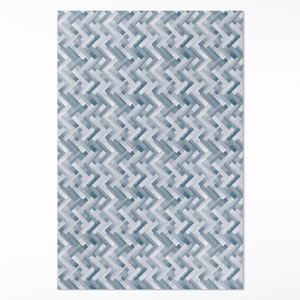 Dywan winylowy Malowany parkiet wzór jodełka