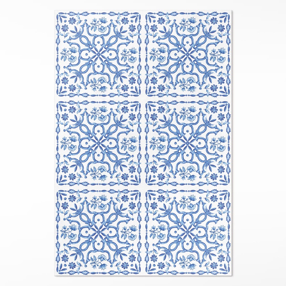 Dywan winylowy Dekoracyjne kafelki roślinne ornament