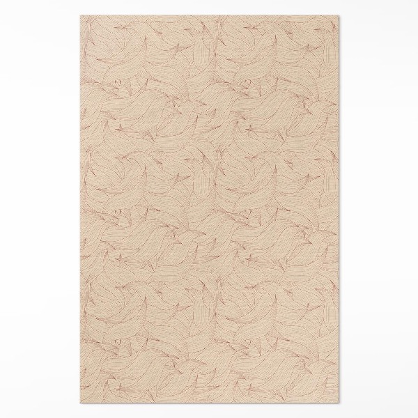 Dywan winylowy Linearne jesienne liście styl boho