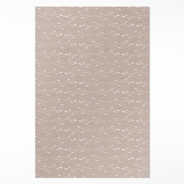 Dywan winylowy Drobne delikatne listki i gałązki boho