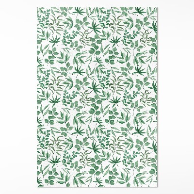 Dywan winylowy Akwarelowe listki w delikatnym stylu