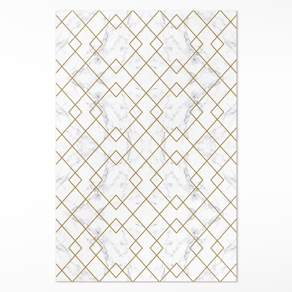 Dywan winylowy Romby na jasnym marmurze