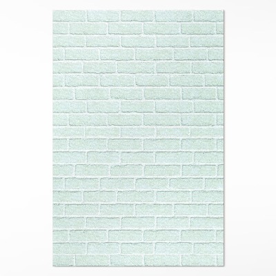 Dywan winylowy Ceglana ściana w morskim kolorze