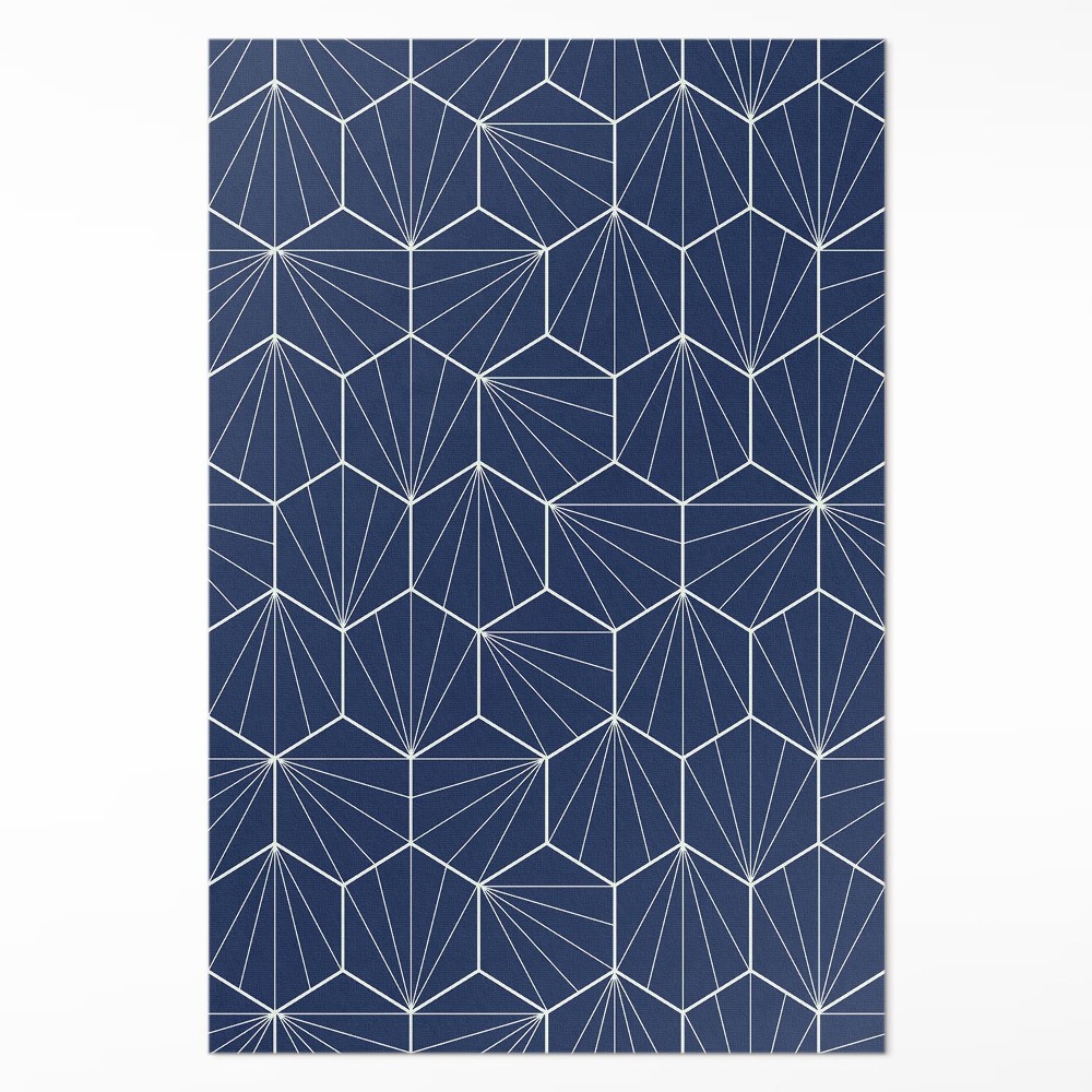 Dywan winylowy Heksagony z linearnymi wzorami