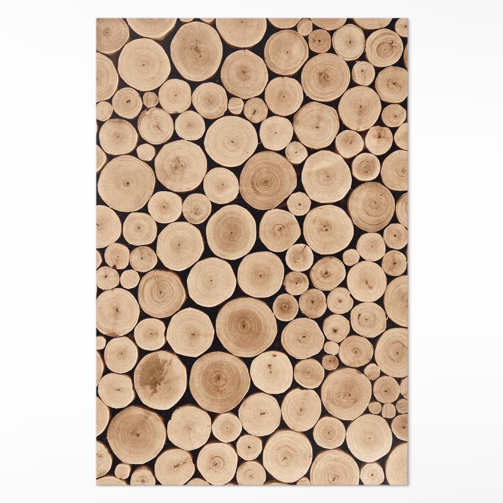 Dywan winylowy Pnie drzew drewniane kołki