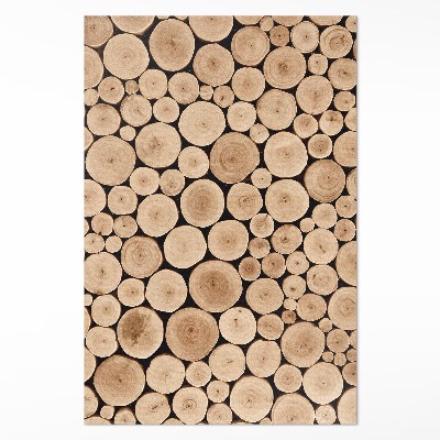 Dywan winylowy Pnie drzew drewniane kołki