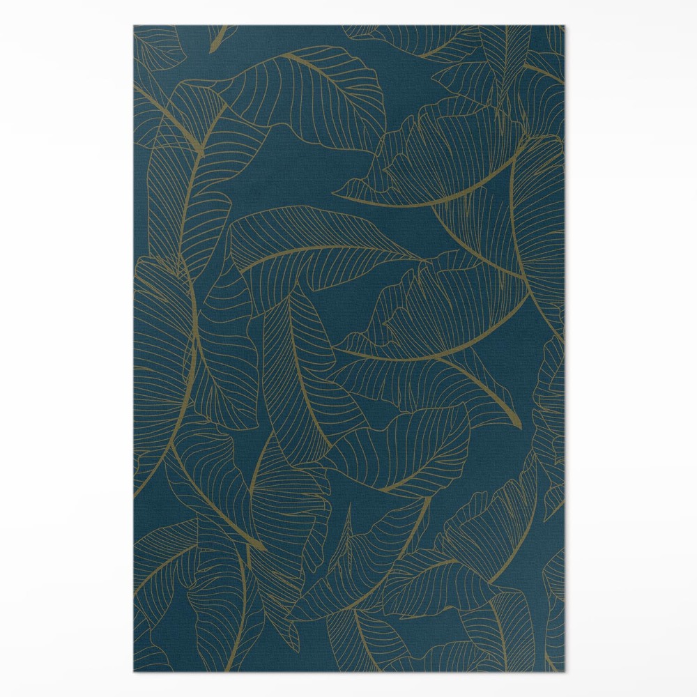 Dywan winylowy Linearne liście modny wzór