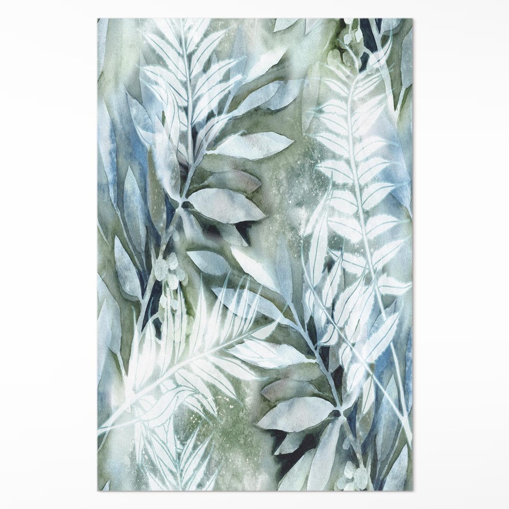 Dywan winylowy Akwarelowe liście delikatne gałązki