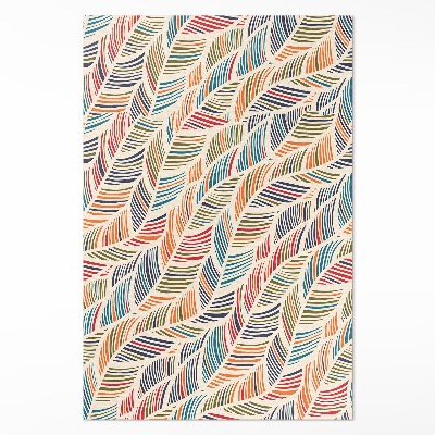 Dywan winylowy Kolorowe abstrakcyjne liście boho