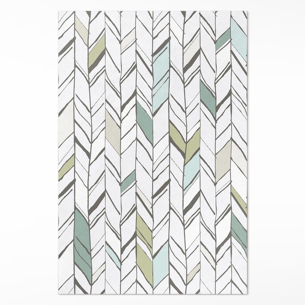 Dywan winylowy Abstrakcja jodełka styl indiański