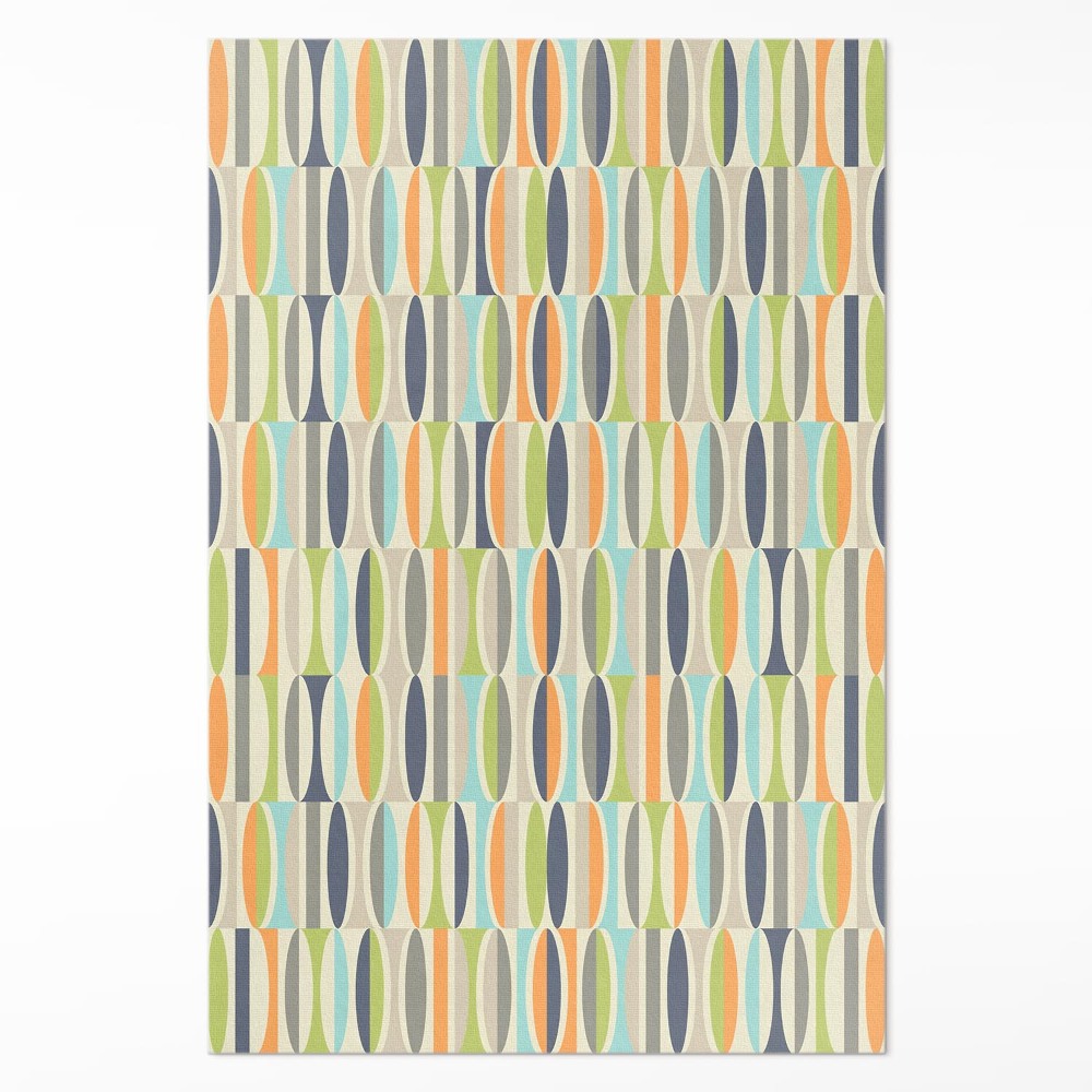 Dywan winylowy Abstrakcyjne elipsy w stylu retro