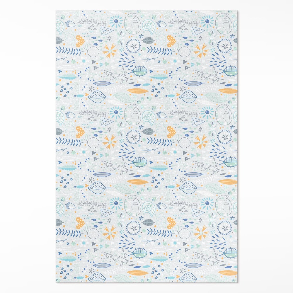 Dywan winylowy Dzikie kwiaty w pastelowych kolorach