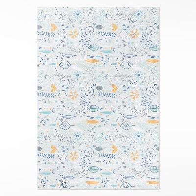 Dywan winylowy Dzikie kwiaty w pastelowych kolorach