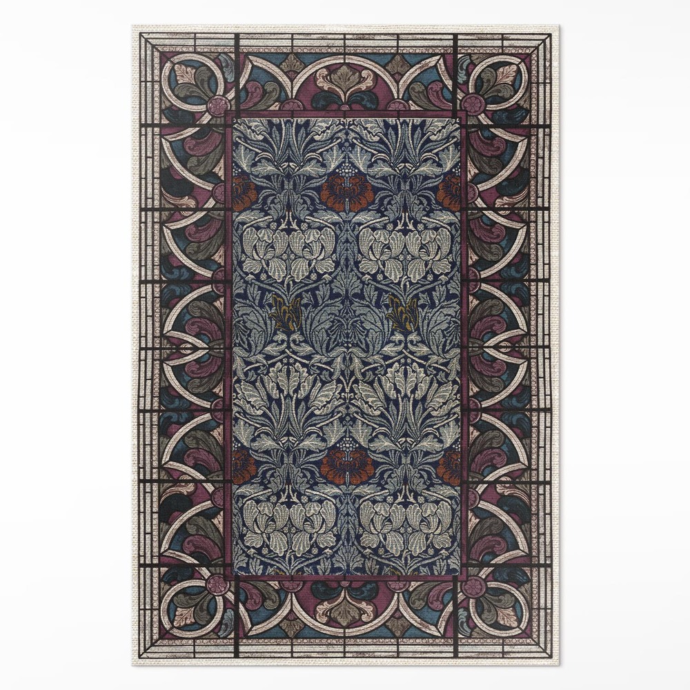 Dywan winylowy Gotyckie czerwone witraże