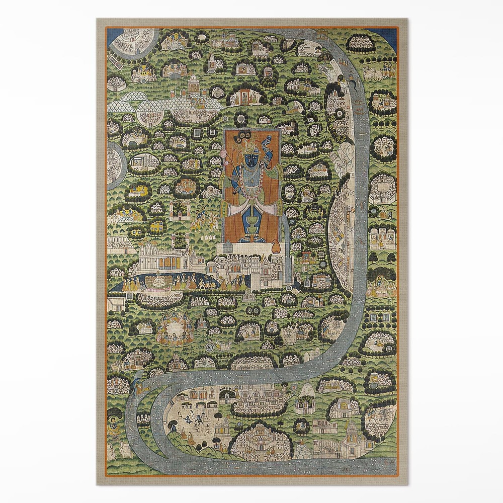 Dywan winylowy Indie z lotu ptaka