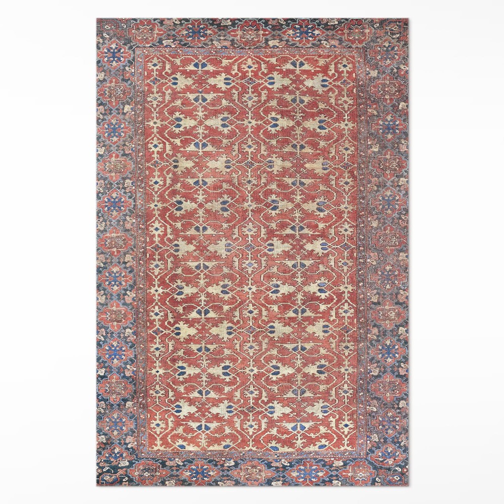 Dywan winylowy Bardzo stary czerwony niebieski