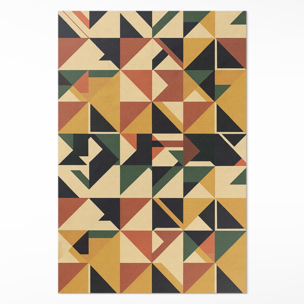 Dywan winylowy Geometryczna kolorowa abstrakcja retro