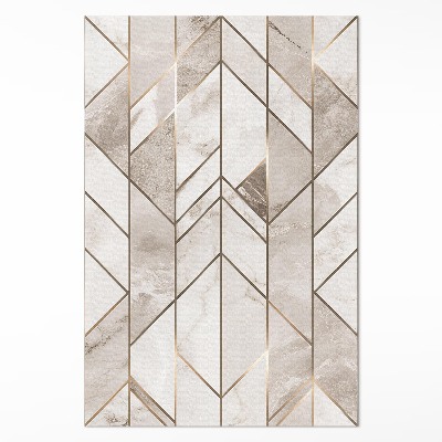 Dywan winylowy Regularne linie na marmurze glamour kamień