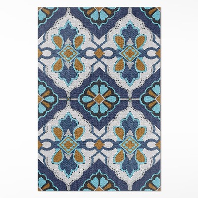 Dywan winylowy Geometryczny wzór kolorowych płytek vintage