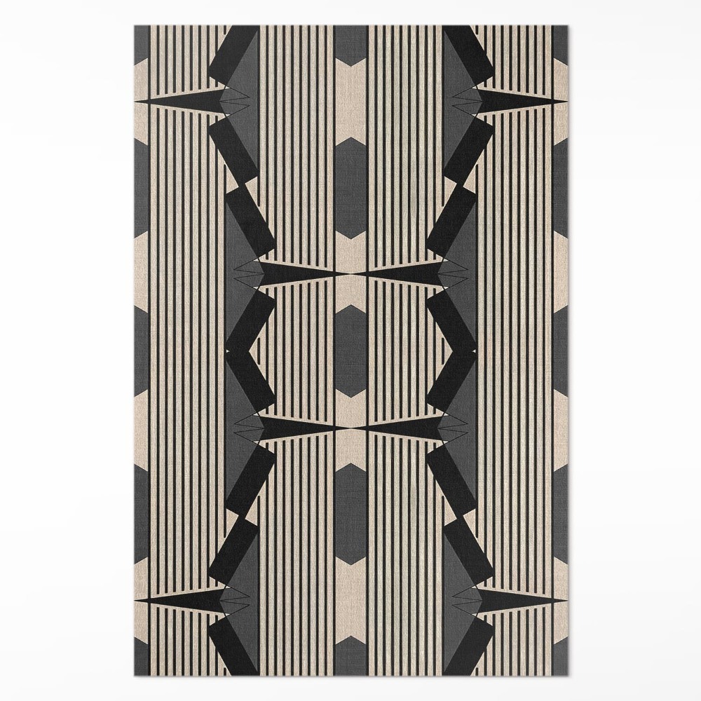 Dywan winylowy Linearna kompozycja w stylu vintage