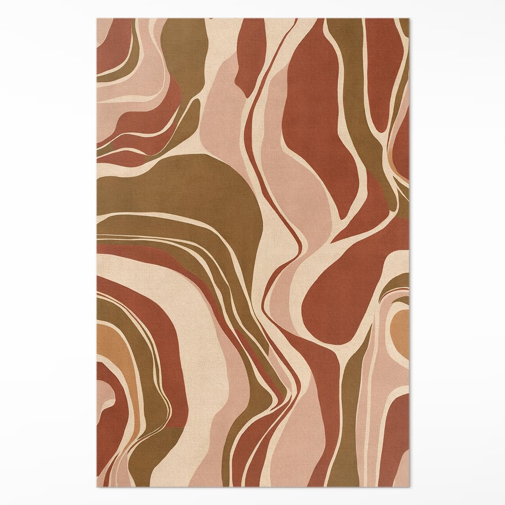 Dywan winylowy Abstrakcyjne plamy w barwach boho