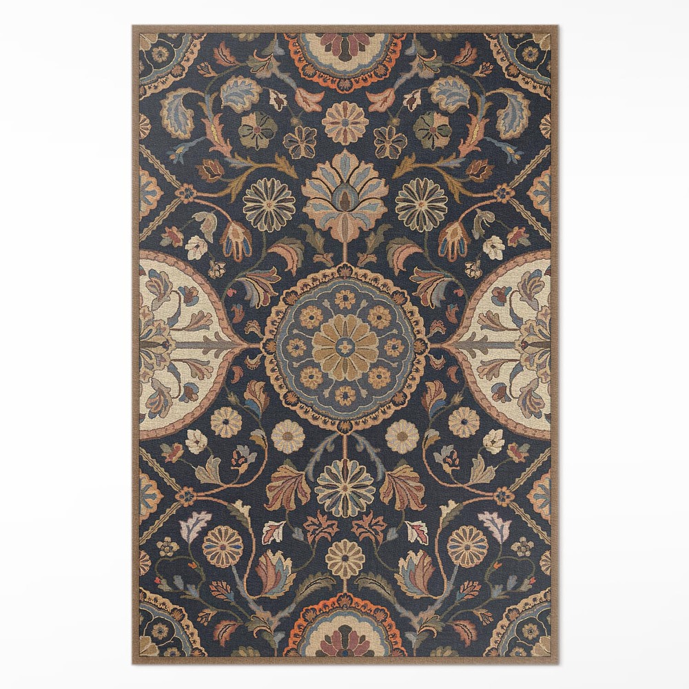 Dywan winylowy ornament roślinne dekoracyjny wzór vintage