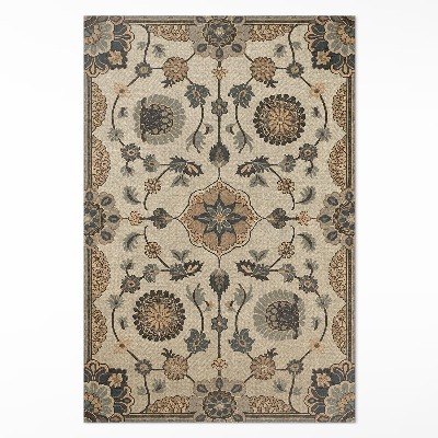 Dywan winylowy Ozdobne kwiaty i rośliny w stylu vintage