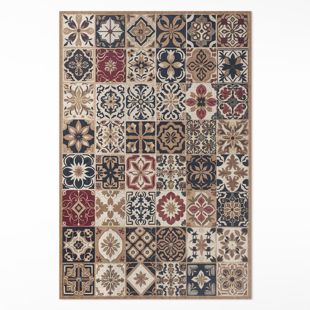 Dywan winylowy Stara mozaika wzorzyste płytki vintage