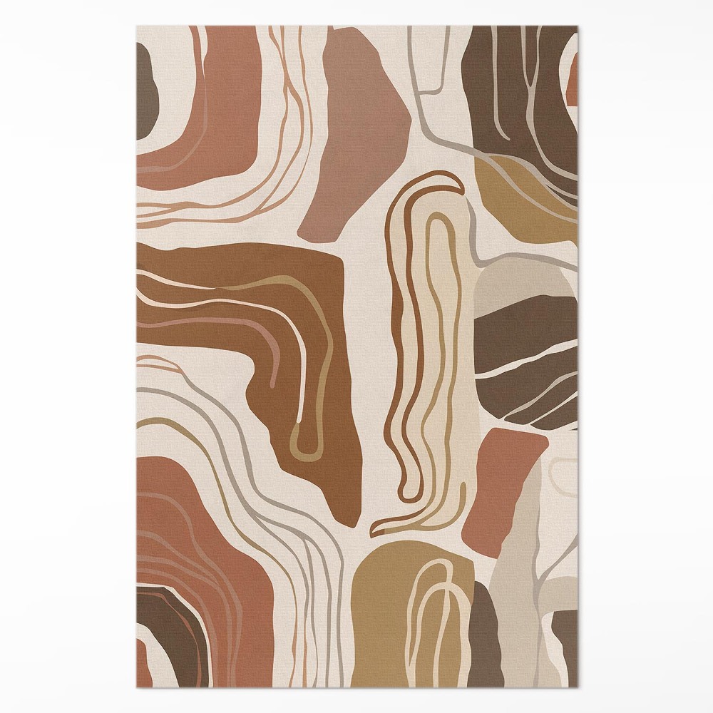 Dywan winylowy Pastelowe boho linie i plamy