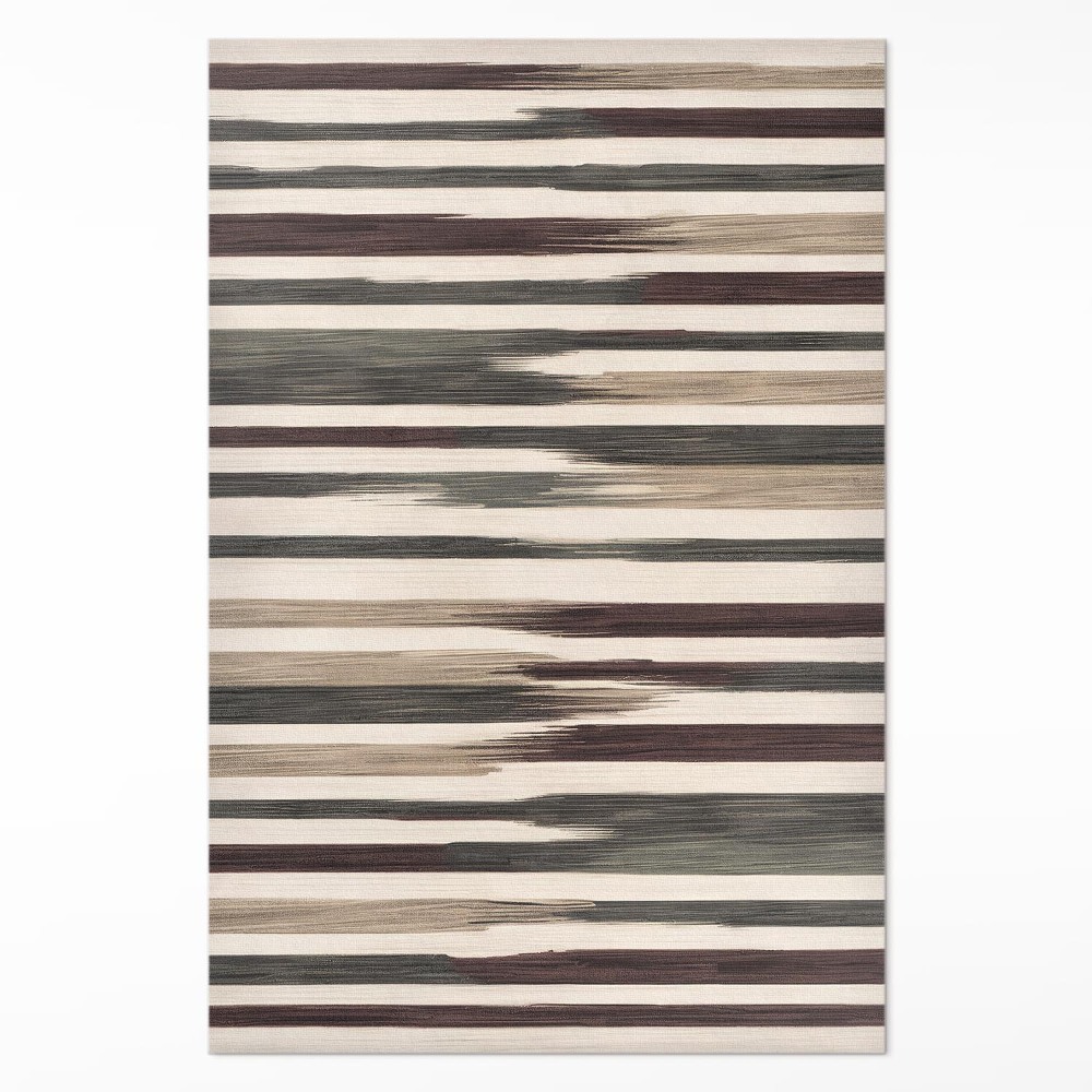 Dywan winylowy Malowane paski boho w pastelowych kolorach