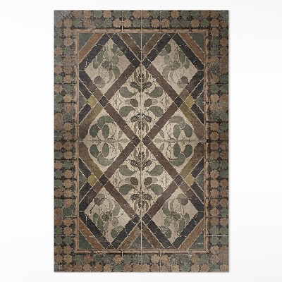 Dywan winylowy Wzór vintage ze wzorami kwiatów