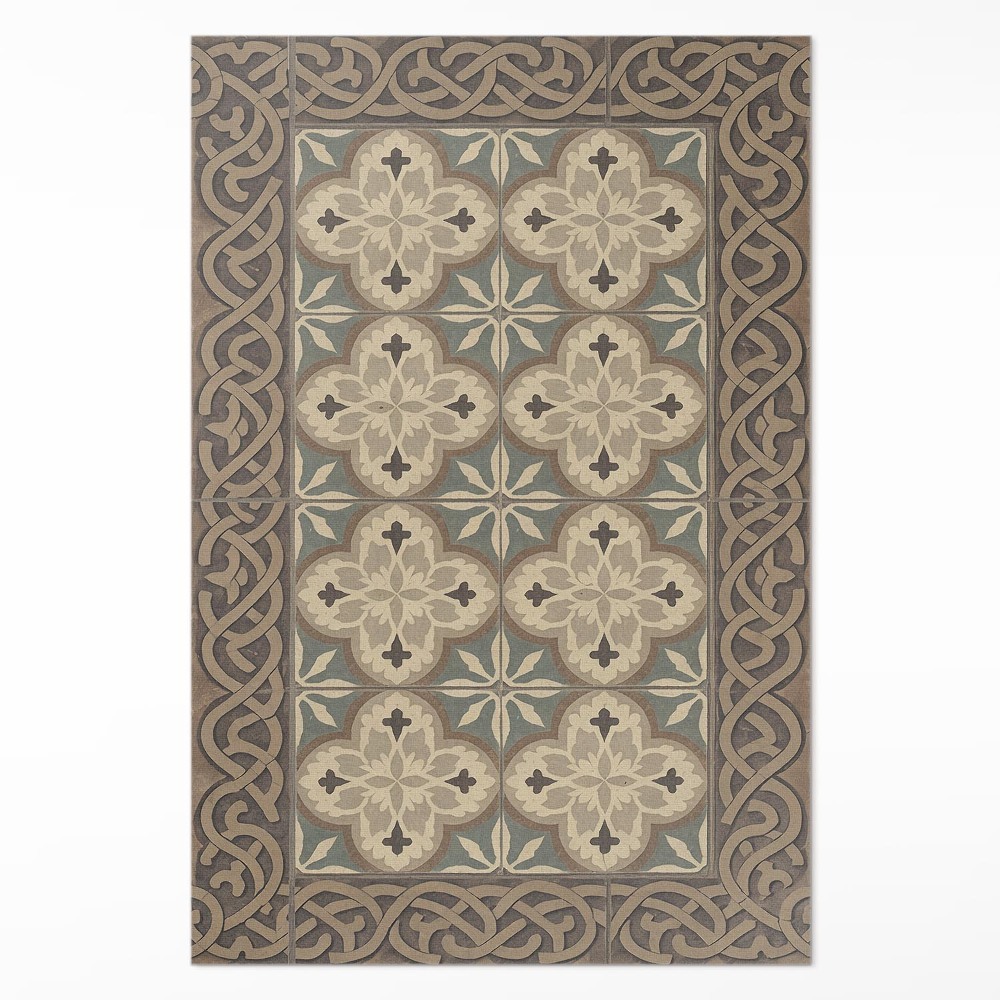 Dywan winylowy Retro kafle z geometrycznymi układami