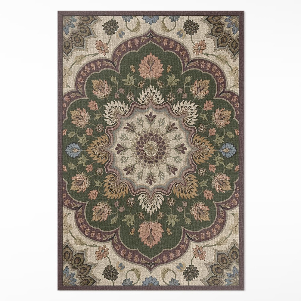 Dywan winylowy Kwiaty w stylu art nouveau