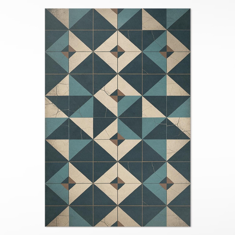 Dywan winylowy Art deco kafle z figur geometrycznych