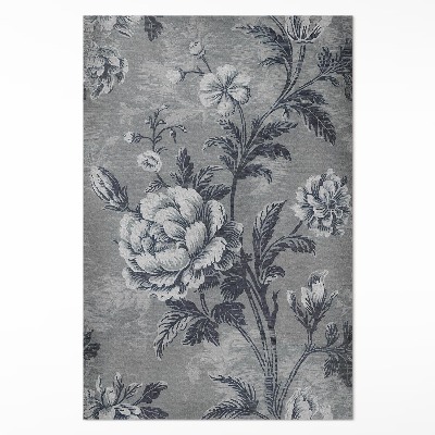 Dywan winylowy Ziemiste tonacja z botanicznym wzorem