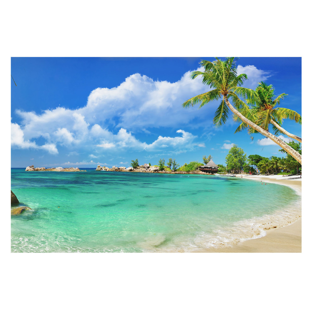 Fototapeta flizelinowa do salonu Egzotyczna plaża palmy zieleń