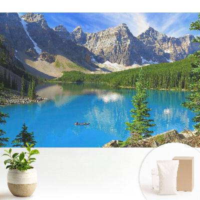 Nowoczesna fototapeta na wymiar Góry jezioro zieleń harmonia