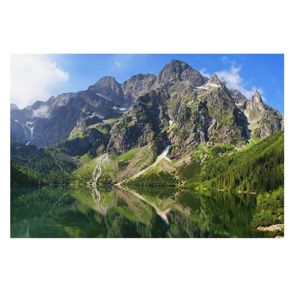 Nowoczesna fototapeta na wymiar Górskie szczyty nad jeziorem