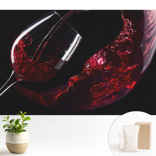 Fototapeta z nadrukiem na flizelinie Kieliszek z wirującym winem