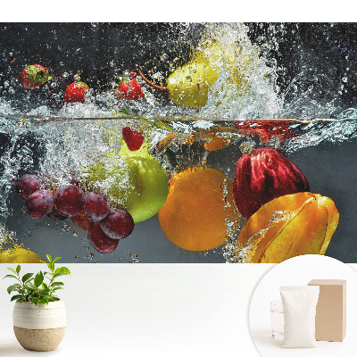 Fototapeta do salonu Kolorowe owoce w wodnej eksplozji