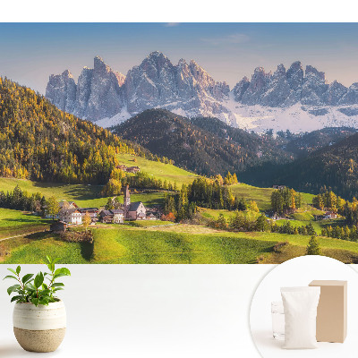 Tapeta fotograficzna flizelinowa Górska wioska z malowniczym krajobrazem