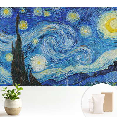 Fototapeta do salonu Wirujące gwiazdy i cyprys