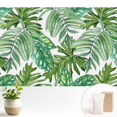 Fototapeta Zielone liście egzotyczne botaniczny wzór