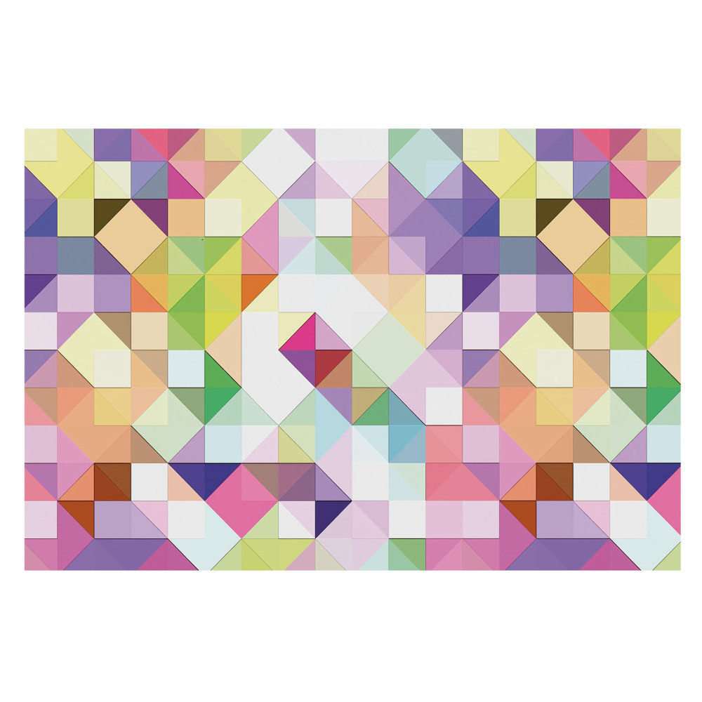 Nowoczesna fototapeta na wymiar Geometryczna mozaika w żywych kolorach