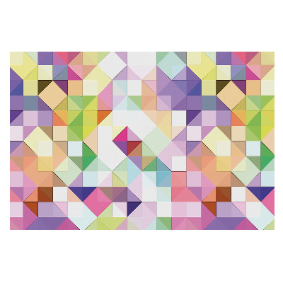 Nowoczesna fototapeta na wymiar Geometryczna mozaika w żywych kolorach