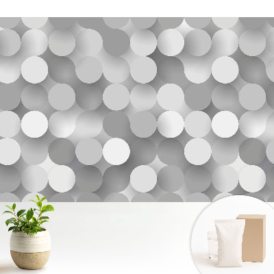 Fototapeta na wymiar do sypialni Nowoczesne szare okręgi w harmonijnej kompozycji